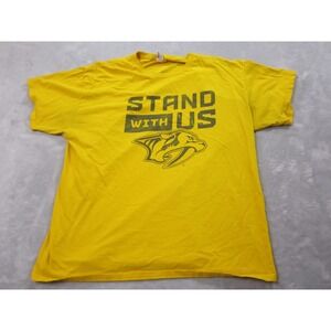 Nashville Predators Shirt Mens XL Yellow NHL Hockey 2021 Playoffs Tee